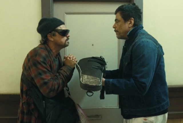 Leonard DiCaprio and Benecio Del Toro in One Battle After Another