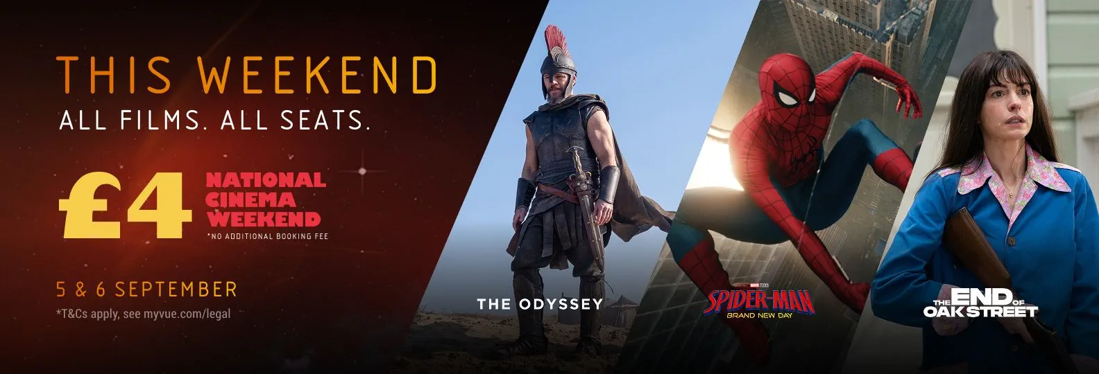National Cinema Weekend 5-6 September - All Films, All Seats, £4 All Weekend 