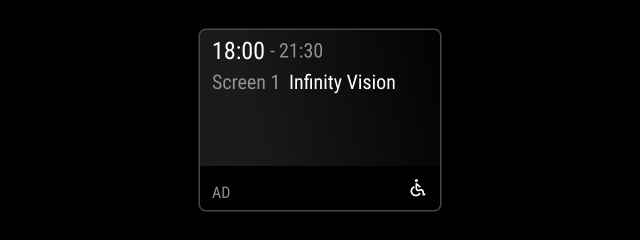 Session showing Infinity Vision attribute