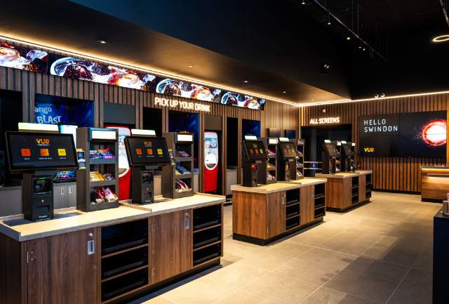 Self checkout tills at Vue Your Way