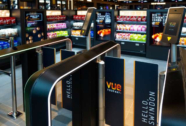 Self scan gates at Vue Your Way