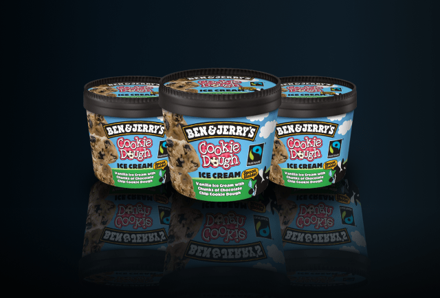 Tubs of Ben & Jerry's ice cream