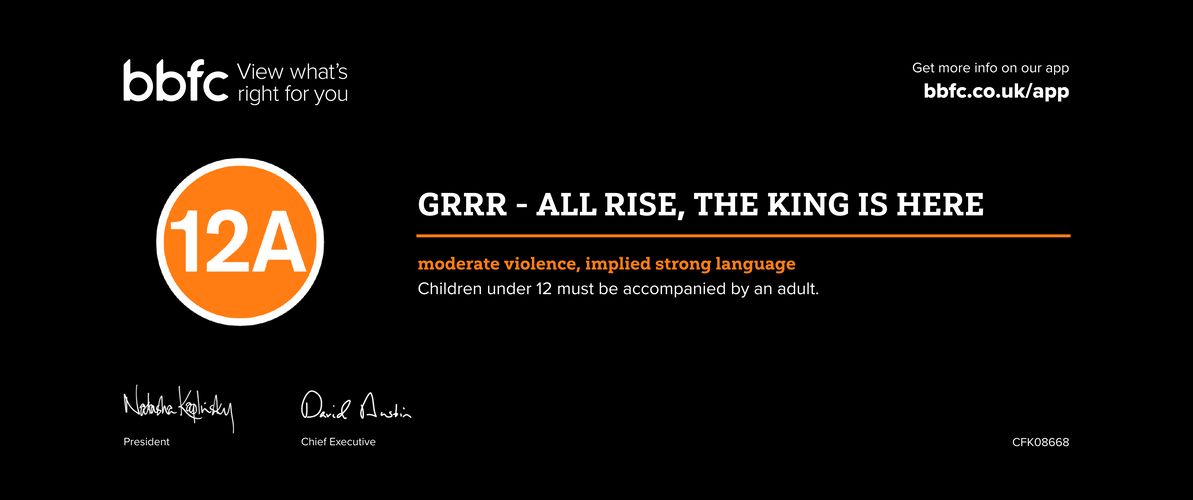 GRRR - All Rise, The King is here